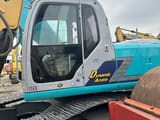 2020 Hitachi SK200 crawler excavator side view of the cab