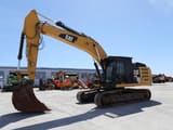 2014 Caterpillar 329EL crawler excavator, side profile view