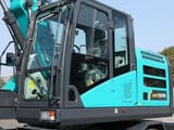 Sunward SWE155FW wheel excavator cab view