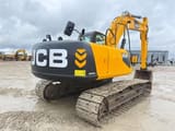 2010 JCB JS220LC crawler excavator, rear three-quarter view