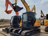 2024 Sany SY75C mini excavator, front three-quarter view