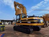 2017 Caterpillar 325BL crawler excavator, rear three-quarter view