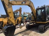 2020 Caterpillar 308E2 crawler excavator, front three-quarter view
