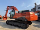 2024 Doosan DX340LC-9C crawler excavator, rear three-quarter view