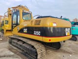 2018 Caterpillar 325C crawler excavator, rear three-quarter view