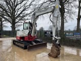 2018 Takeuchi TB280FR mini excavator, side view