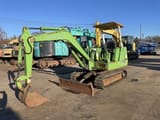 Mitsubishi ME30 mini excavator, side view