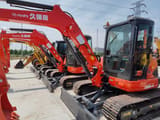 Kubota U55-4 mini excavator, front three-quarter view