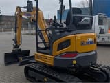 XCMG XE27E mini excavator, rear three-quarter view