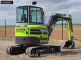 2024 Zoomlion ZE35GU Mini Excavator with a gray body and the ZE35GU model marking clearly visible on the side.