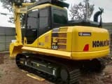 2022 Komatsu PC130-7 crawler excavator, rear three-quarter view