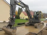 2019 Volvo ECR88D mini excavator, front three-quarter view
