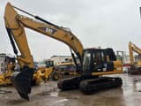 2020 Caterpillar 325BL crawler excavator, side profile view