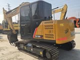 2024 Sany SY75C Pro mini excavator, rear three-quarter view