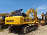 Komatsu PC450 crawler excavator, rear three-quarter view