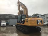 2021 Caterpillar 325D crawler excavator rear three-quarter view
