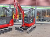 2025 Mole M20 mini excavator, front three-quarter view