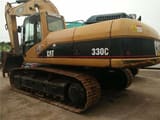2017 Caterpillar 330C crawler excavator, rear three-quarter view
