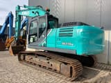 2017 Kobelco SK210LC-10 crawler excavator, rear three-quarter view