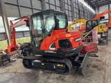 2020 Doosan DX60-9C mini excavator, front three-quarter view