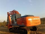 2018 Hitachi Zaxis 210 crawler excavator, rear three-quarter view
