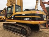 2023 Caterpillar 330BL crawler excavator, rear three-quarter view