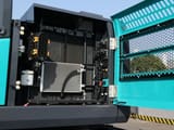 Sunward SWE155FW wheel excavator engine compartment view