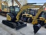 2024 Yanmar VIO55-6 mini excavator, front three-quarter view