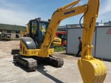 2020 Komatsu PC50MR-2 mini excavator, rear three-quarter view