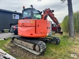 2012 Hitachi Zaxis 85US crawler excavator, rear three-quarter view