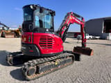 2023 Yanmar VIO50-6 mini excavator, rear three-quarter view