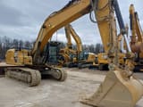 2017 Caterpillar 336FLN crawler excavator, front three-quarter view