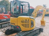 Komatsu PC40MR mini excavator, rear three-quarter view