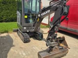 2021 Volvo EC18E mini excavator, front three-quarter view
