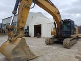 2017 Caterpillar 336FLN crawler excavator, front three-quarter view