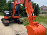 2020 Hitachi ZX50U-2 mini excavator, front three-quarter view
