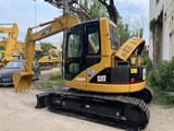 2021 Caterpillar 308C mini excavator, rear three-quarter view