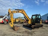 2015 Caterpillar 308E2CR mini excavator, side view