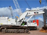 2014 Caterpillar 374FL crawler excavator, side view