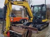 2018 Yanmar SV60-A mini excavator, front three-quarter view