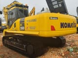 Komatsu PC350 crawler excavator, rear three-quarter view