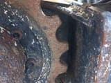 2017 Hitachi ZX17U mini excavator drive sprocket detail