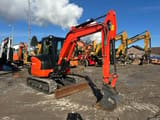 2023 Kubota KX042-4A mini excavator, front three-quarter view