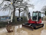 2018 Takeuchi TB280FR mini excavator, side profile view