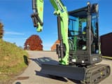2026 XCMG XE27CR-EV mini excavator, front three-quarter view