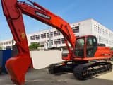 2023 Doosan DX300LC crawler excavator, side view