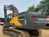 Volvo EC350EL crawler excavator, rear three-quarter view