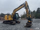 2017 Caterpillar 313FL crawler excavator, side view