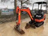 2021 Kubota KX015-4 mini excavator, front three-quarter view