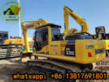 2022 Komatsu PC220-8 crawler excavator, rear three-quarter view